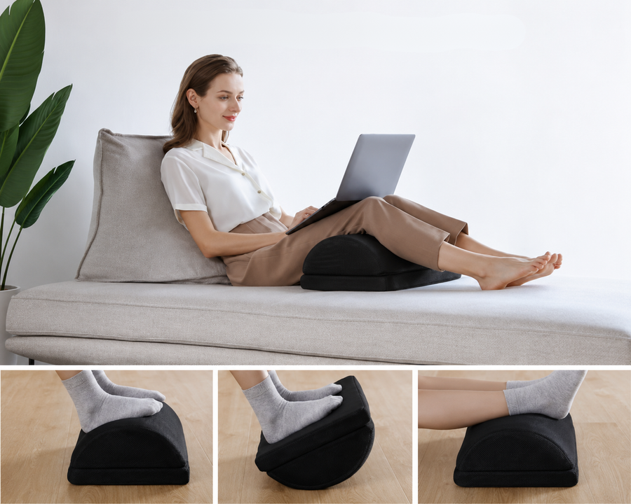 Desk, sofa or bed.